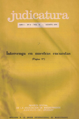 Judicatura, N&ordm;6 - Ago. 1976