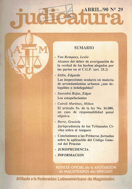 Judicatura, N&ordm;29 - Abr. 1990