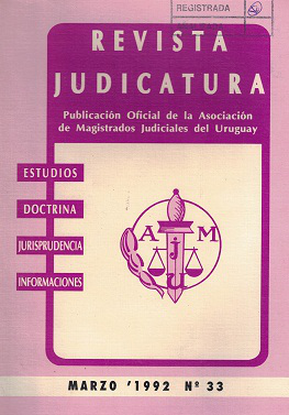 Judicatura, Nº33 - Mar. 1992