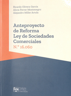 Anteproyecto de Reforma Ley de Sociedades Comerciales Nº 16.060