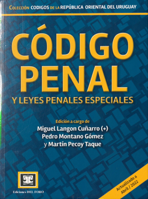 Código penal y leyes penales especiales