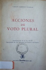 Acciones de voto plural