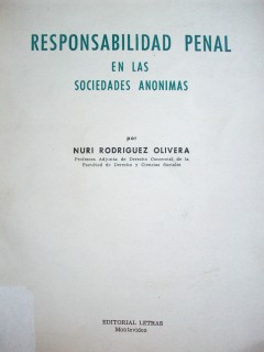 Responsabilidad penal en las sociedades anónimas