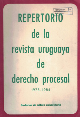 Revista Uruguaya de Derecho Procesal, Repertorio (1975-1984) - 1975-1984