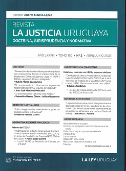 La Justicia Uruguaya, T.160 Nº2 - Abr.- Jun. 2022