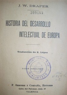 Historia del desarrollo intelectual de Europa