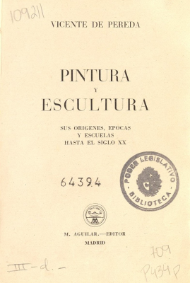 Pintura y escultura : sus origenes, épocas y escuelas hasta el siglo XX