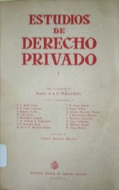 Estudios de derecho privado