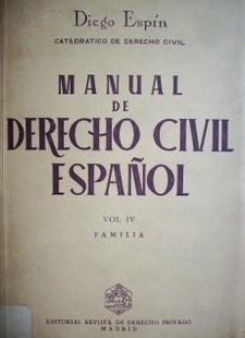 Manual de Derecho Civil Español