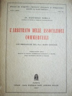 L'arbitrato delle associazioni commerciali