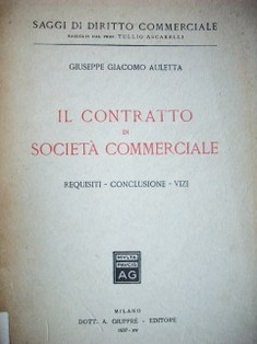 Il contratto di società commerciale