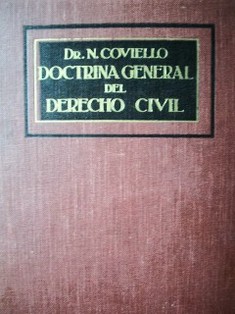 Doctrina General del Derecho Civil