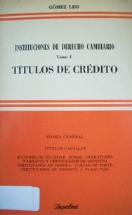 Instituciones de Derecho Cambiario