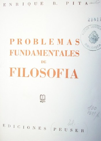 Problemas fundamentales de Filosofía