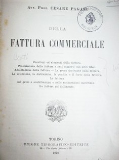 Della fattura commerciale