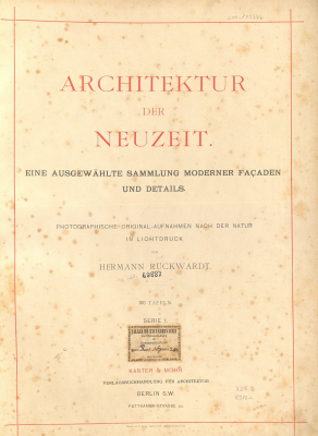 Architektur der neuzeit : eine ausgewählte sammlung moderner façaden und details