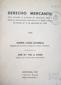 Derecho Mercantil