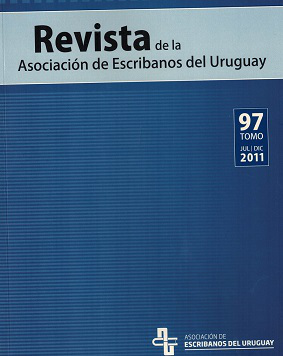 Revista de la Asociación de Escribanos del Uruguay, T.97 Jul.-Dic. (2011) - Jul. - Dic. 2011