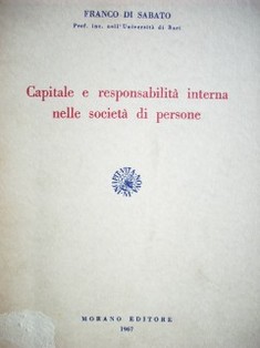 Capitale e responsabilità interna nelle società di persone