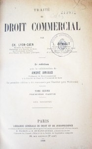 Traité de droit commercial