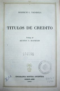 Títulos de Crédito