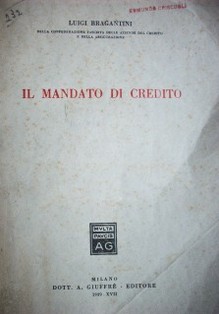 Il mandato di credito