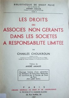 Les droits des associés non gérants dans les sociétés a responsabilité limitée