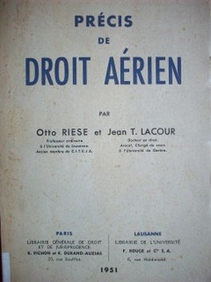 Précis de Droit Aérien International et suisse