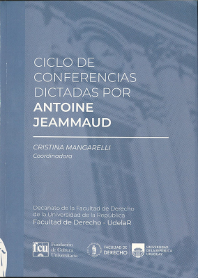 Ciclo de conferencias dictadas por Antoine Jeammaud