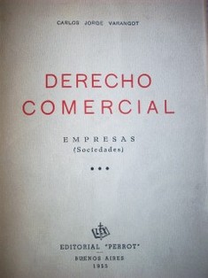 Derecho Comercial : empresas (sociedades)