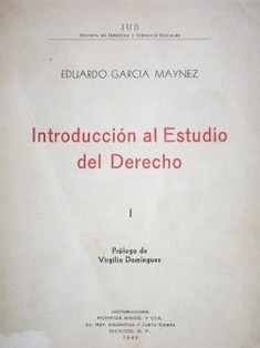 Introducción al estudio del Derecho