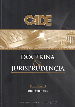 Revista CADE : Doctrina & Jurisprudencia, T.LXIII - Dic. 2022