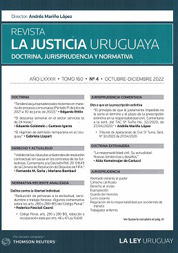 La Justicia Uruguaya, T.160 Nº4 - Oct. - Dic. 2022