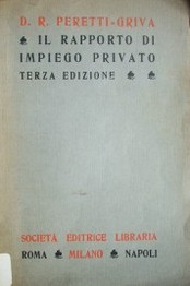 Il rapporto di impiego privato