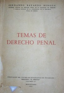 Temas de Derecho Penal
