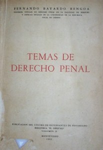 Temas de Derecho Penal