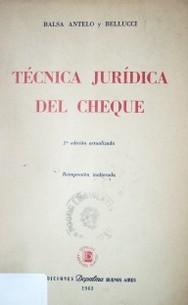 Técnica jurídica del cheque