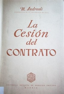 La cesión del Contrato