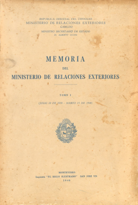 Memoria del Ministerio de Relaciones Exteriores