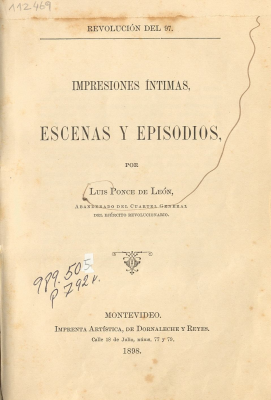 La revolución del 97 : impresiones íntimas, escenas y episodios