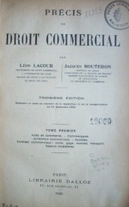 Précis de Droit Commercial