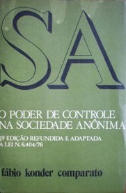 O poder de controle na sociedade anônima