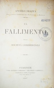 Il Fallimento delle Societá commerciali