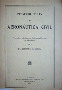 Proyecto de Ley de Aeronaútica Civil