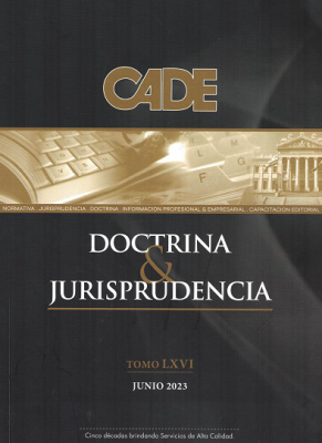 Revista CADE : Doctrina & Jurisprudencia, T.LXVI - Jun. 2023