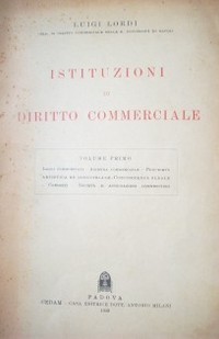 Istituzioni di Diritto Commerciale