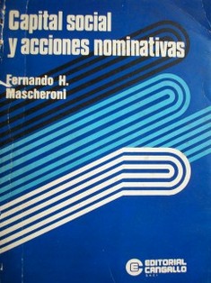 Capital social y acciones nominativas