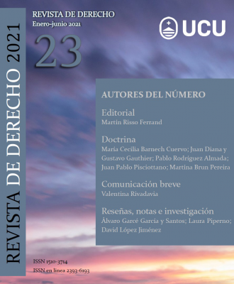 Revista de Derecho, Nº23 (2021) - Ene. - Jun. 2021