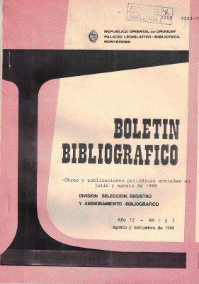 Boletín bibliográfico