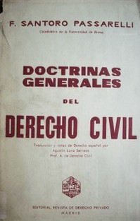 Doctrinas generales del Derecho Civil